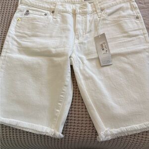 Ag Adriano Goldschmied White Bermuda Shorts